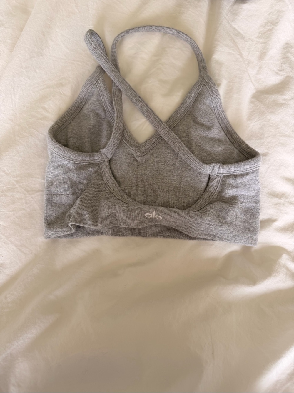 ALO Yoga Seamless Ribbed Low Back Bra - Picture 2 of 2